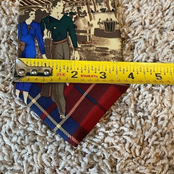 HATHAWAY Golf Tie All Silk Made In USA Vintage Golf Scene Multicolor Pla… - Picture 5 of 6